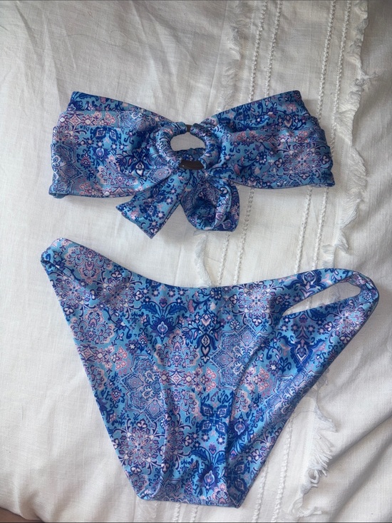 Kulani Kinis Other - Kulani Kinis Blue and Pink Paisley Bikini Set